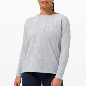 LULULEMON (WHITE) Back in Action Long Sleeve *Rulu